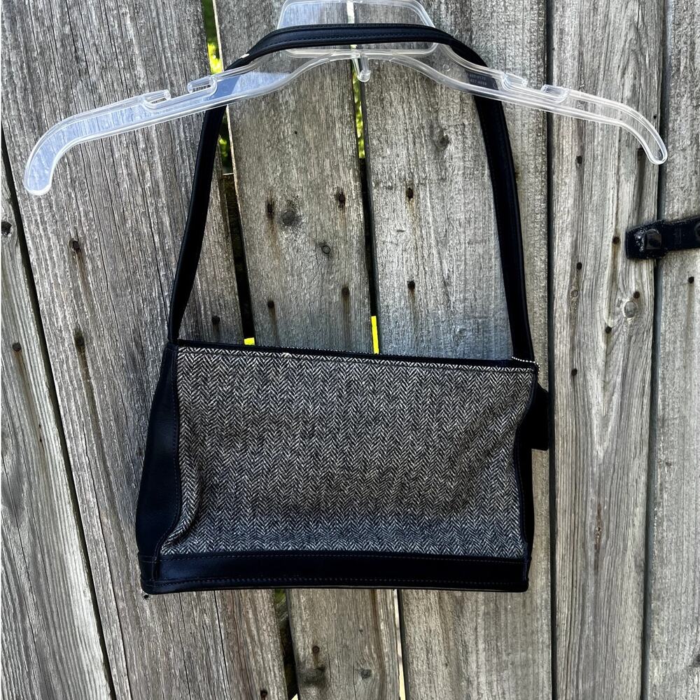 Vintage Coach Bleecker Shoulder Bag 6128 – Black Tweed & Leather 💼